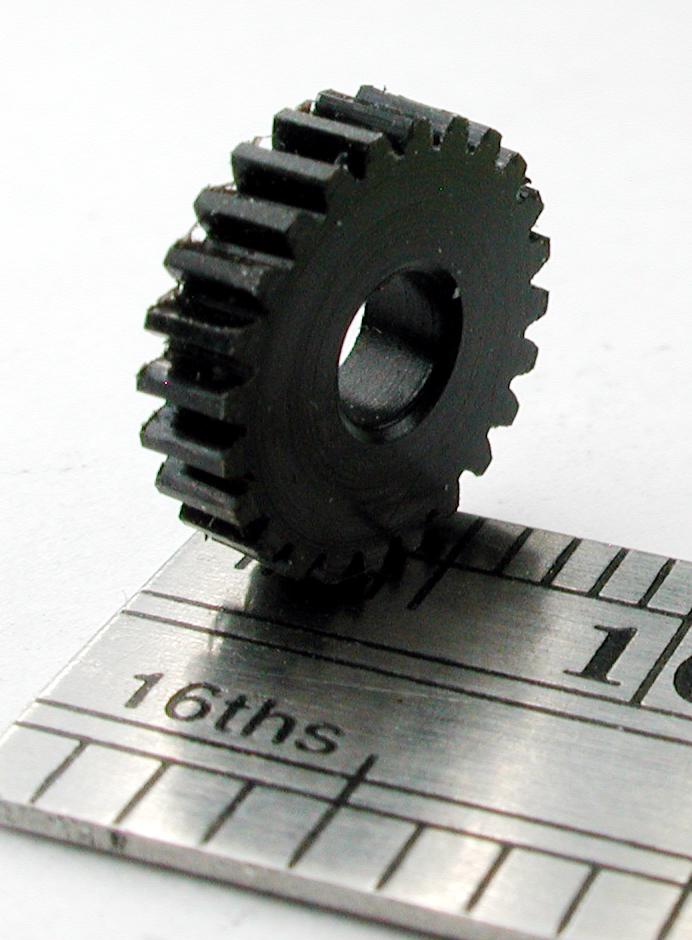 Northwest Short Line 15724-6 Reverse Worm Gear - Delrin(R) 3.0mm Bore (.118") -- 24 Teeth, 0.361 Outside Diameter, All Scales