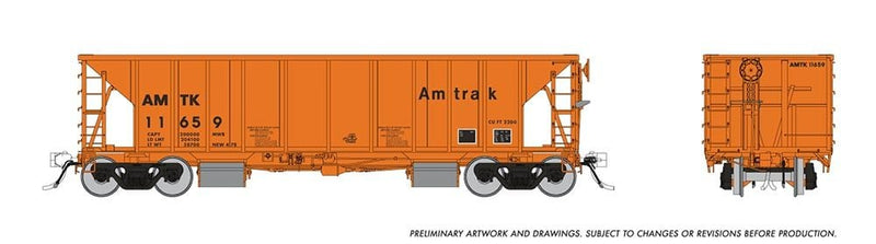 PREORDER Rapido 158007 HO NSC Ballast Car: Amtrak: 6-Pack