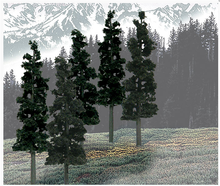 Woodland Scenics 1582 Ready Made Conifer Trees 6'-8' 12pk