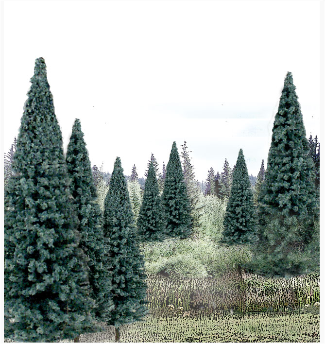 Woodland Scenics 1588 4' - 6' Blue Spruce (13pc) Value Pack