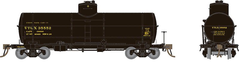 Rapido 159007 HO Union X-3 Tankcar: UTLX - 1950s Paint: 6-Pack