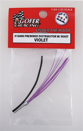 Gofer Racing 16008 Prewired Distributor With Boot - Violet , 1:24 & 1:25 Scales
