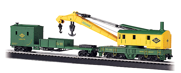 Bachmann 16110 Reading, 250-Ton Steam Crane & Boom Tender, HO