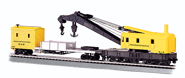 Bachmann 16114 Pennsylvania , 250-Ton Steam Crane & Boom Tender, HO