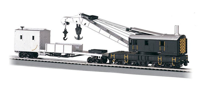 Bachmann 16149 Undecorated, 250-Ton Steam Crane & Boom Tender, HO