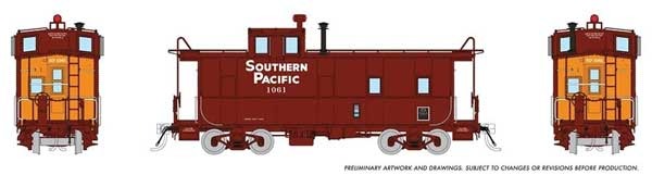 PREORDER Rapido 162020 HO SP Class C-40-3 Steel Caboose with Roofwalk - Ready to Run -- Southern Pacific