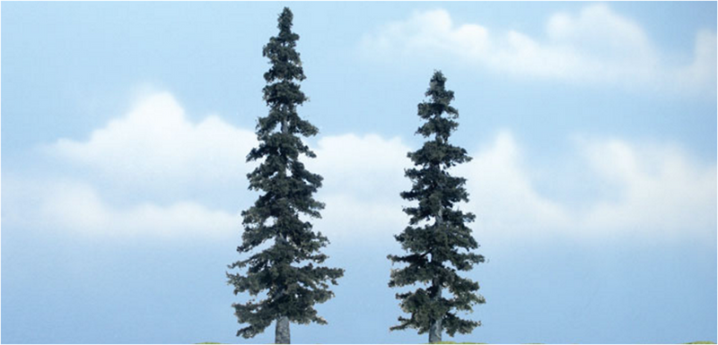 Woodland Scenics 1621 Ready Made Spruce Tree 4' 5' (2pk)