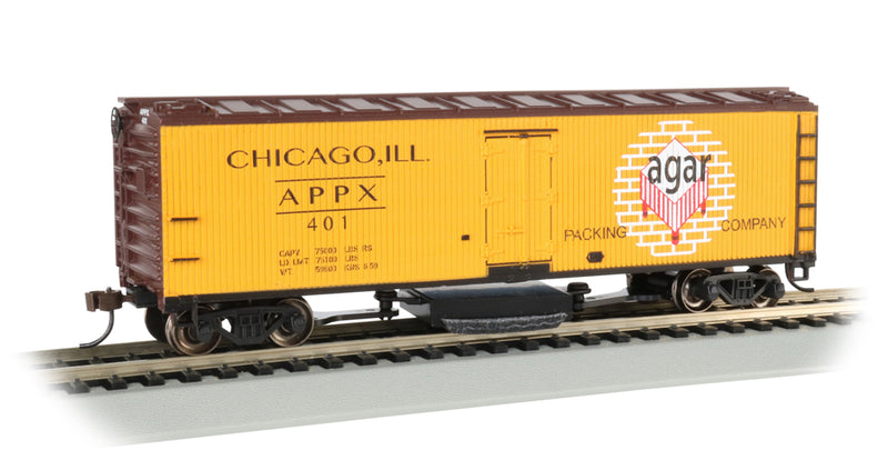 Bachmann 16331 Agar Packing Co. - Track Cleaning 40' Wood-Side Reefer, HO Scale