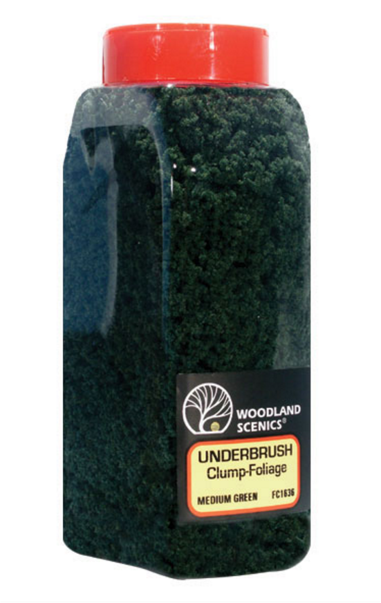Woodland Scenics 1636 Underbrush Medium Green Shaker