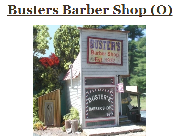 Bar Mills 164 Busters Barber Shop, O Scale