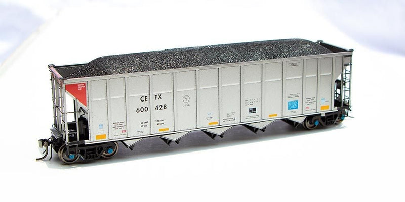 Rapido HO AutoFlood III RD Coal Hopper: CEFX, Detail Variations: 6-pack includes the following numbers, all individually packaged: #600600 #600612 #600626 #600644 #600568 #600673
