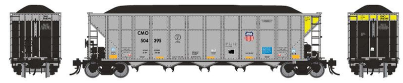 Rapido HO AutoFlood III RD Coal Hopper: UP/CMO, Detail Variations: 6-pack includes the following numbers, all individually packaged: #504250 #504273 #504288 #504294 #504302 #504395