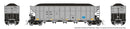 PREORDER Rapido 169048 HO AutoFlood III Rapid Discharge Coal Hopper w/Load 6-Pack - Ready to Run -- Duke Power DKPX Set