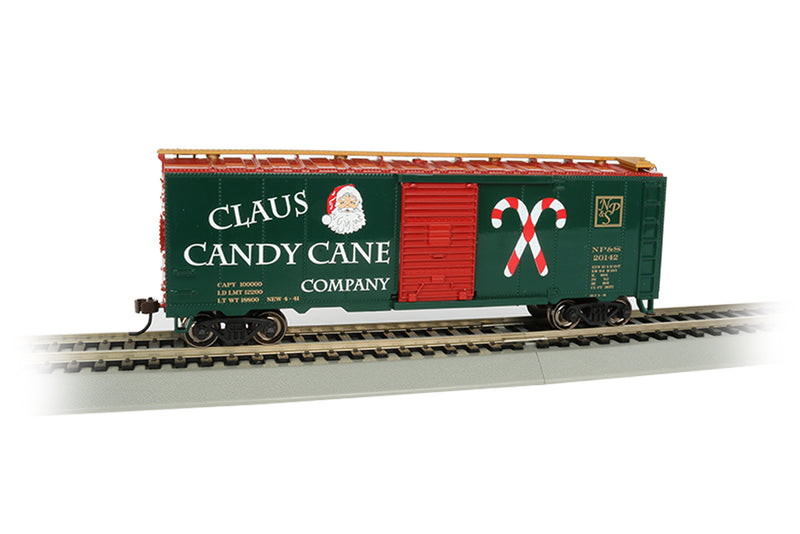 Bachmann 17007 Claus Candy Cane Co. - 40' Box Car  - HO Scale