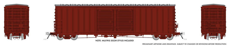 Rapido 170099 HO PCF B70 Boxcar: Brown, Unlettered - Single Car