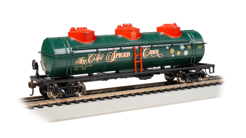 Bachmann 17117 40' THREE-DOME TANK CAR - MRS. CLAUS' SPICED CIDER, HO