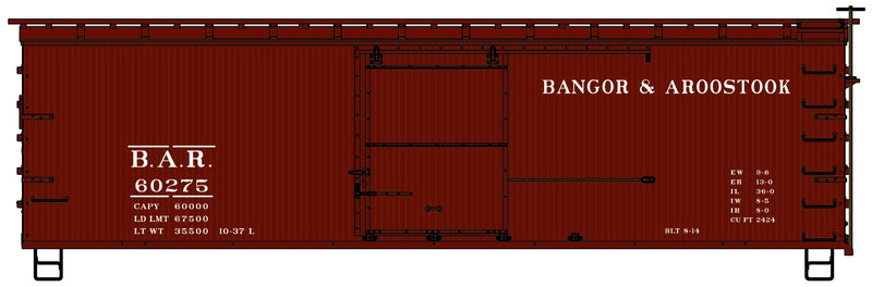 Accurail 1713 36'DS Wood Boxcar Bangor & Aroostook Built '14/'37, HO