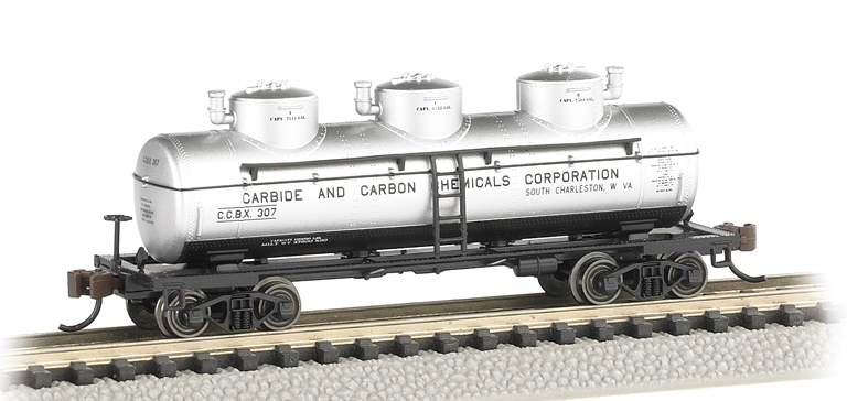Bachmann 17155 Carbide And Carbon Chemicals - 3-Dome Tank Car, N Scale