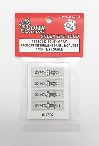 Gofer Racing 17302 Race Car Instrument Panel and Gauges  , 1:24 & 1:25 Scales