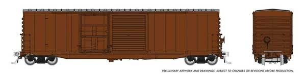 Rapido 173099 HO NSC 5304 Plug & Sliding Door Boxcar - Ready to Run -- Painted, Unlettered (Boxcar Red)