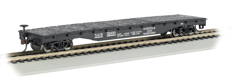 Bachmann 17342 Norfolk & Western - 52' Flat Car - HO Scale