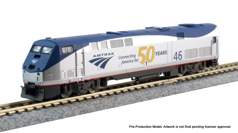 Kato 176-6034-LS GE P42 "Genesis" Amtrak Phase V Late w/ 50th Anniversary Logo w/ ESU LokSound DCC Installed