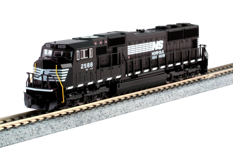 Kato KAT1767606DCC EMD SD70M with Standard Flat Radiators - DCC -- Norfolk Southern 2588 (black, white), N Scale