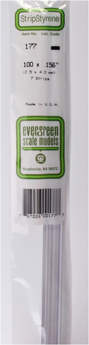 Evergreen Scale 177 .100 X .156 STRIPS