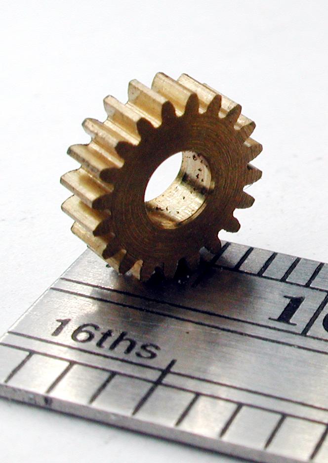 Northwest Short Line 17720-6 Spur Gear - Brass 3.0mm Bore (.118") -- 20 Teeth, .306 Outside Diameter, All Scales