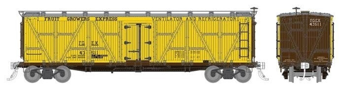 PREORDER Rapido 177203A HO FGE R7 Reefer: FGE - Silver Roof Scheme: Single Car