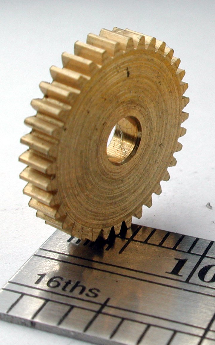 Northwest Short Line 17736-6 Spur Gear - Brass 3.0mm Bore (.118") -- 36 Teeth, 0.527 Outside Diameter, All Scales