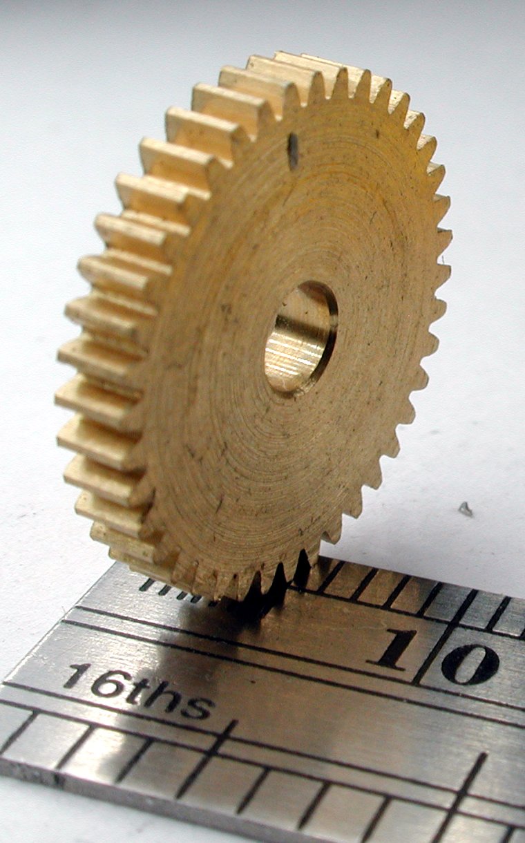 Northwest Short Line 17740-6 Spur Gear - Brass 3.0mm Bore (.118") -- 40 Teeth, 0.583 Outside Diameter, All Scales