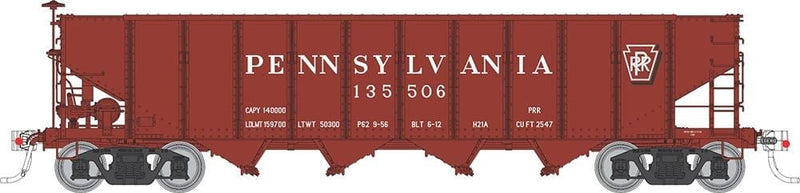 PREORDER Rapido 178007A HO Class H21A 4-Bay Hopper - Ready to Run -- Pennsylvania Railroad  (Tuscan, Shadow Keystone)