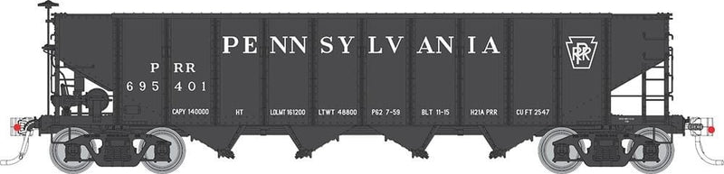 Rapido 178009 HO Class H21A 4-Bay Hopper 6-Pack  - Ready to Run -- Pennsylvania Railroad Set