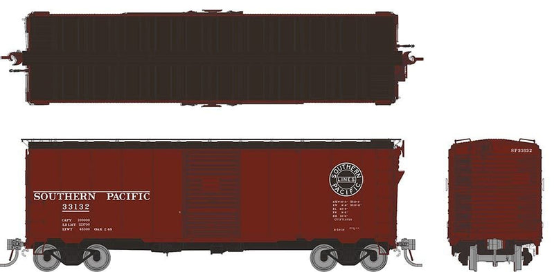 PREORDER Rapido 180004A HO 1937 AAR 40' Boxcar - Square corner: SP: Single Car