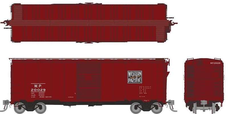 PREORDER Rapido 180005A HO 1937 AAR 40' Boxcar - Square corner: WP: Single Car