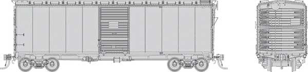 PREORDER Rapido 180099 HO 1937 AAR 40' Boxcar w/Square Corner 6-Pack - Ready to Run -- Undecorated