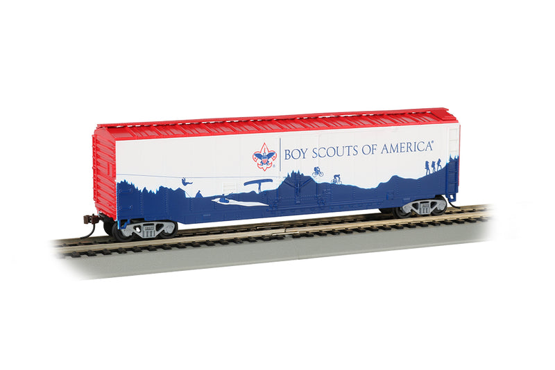 Bachmann 18013 BSA - Adventure Landscape - 50' Plug Door Box Car, HO Scale