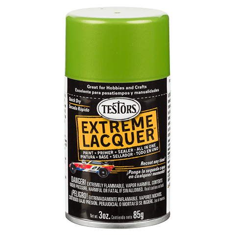 Testors 1835MT Extreme Lacquer Sprays 3 oz. Sprays - English/Spanish Labeling - Lime Ice