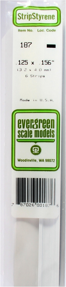 Evergreen Scale 187 .125 X .156 STRIPS