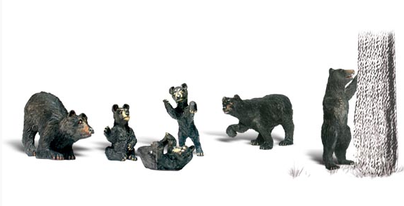 Woodland Scenics 1885 Black Bears, HO
