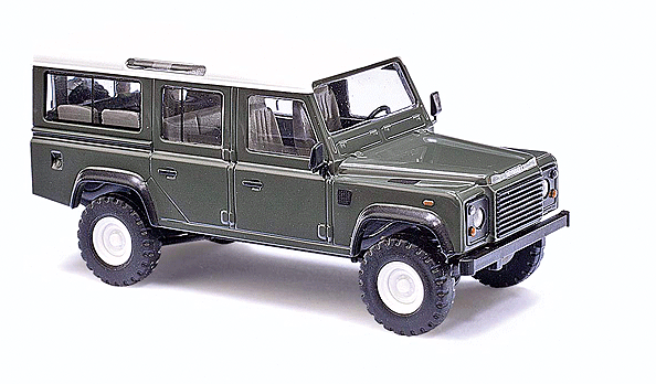 Busch Gmbh & Co Kg 50301 1983 Land Rover Defender SUV - Assembled -- Green, White, HO Scale