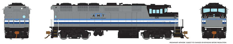 Rapido 19522 HO Scale F59PH - AMT (3stripe)