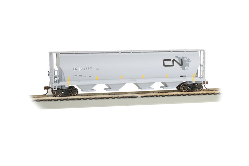 Bachmann 19145 CN - North American Logo - 4 Bay Cylindrical Grain Hopper - HO Scale