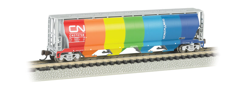 Bachmann 19151 CN - Demonstrator - 4 Bay Cylindrical Grain Hopper - N Scale