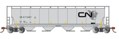 Bachmann 19159 CN - North American Logo - 4 Bay Cylindrical Grain Hopper, N scale