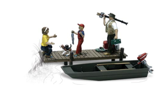 Woodland Scenics 1923 Family Fishing, HO