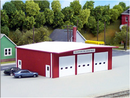Rix Products 5410192 FIRE STATION Red, HO