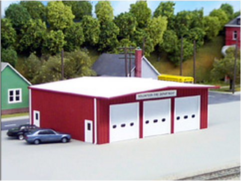 Rix Products 5410192  FIRE STATION Red, HO
