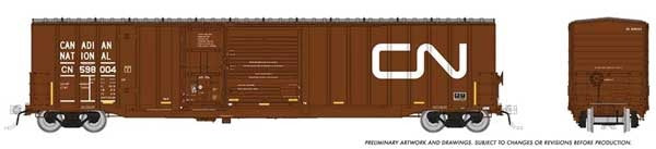 PREORDER Rapido 193003 HO Trenton Works 6348 Boxcar - 6-Pack - Ready to Run -- Canadian National Set